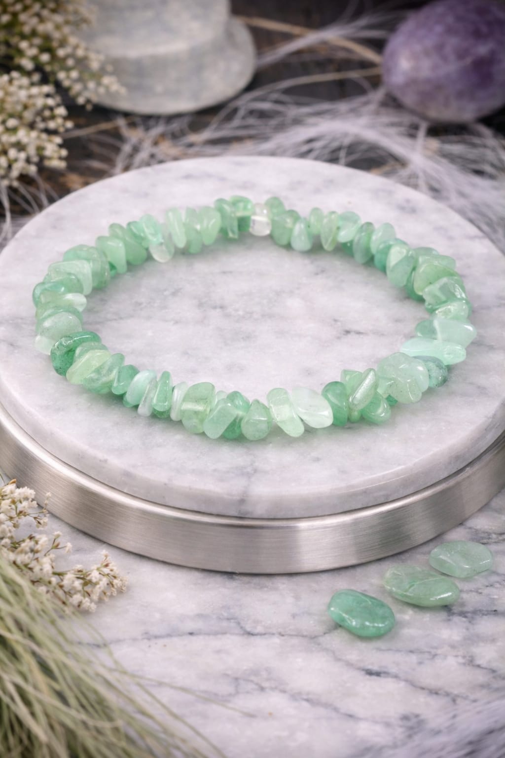 Bracelet Baroque Fluorite : pierre naturelle unique pour équilibre, bien-être et énergie positive. Idéal pour méditation et harmonie intérieure.
